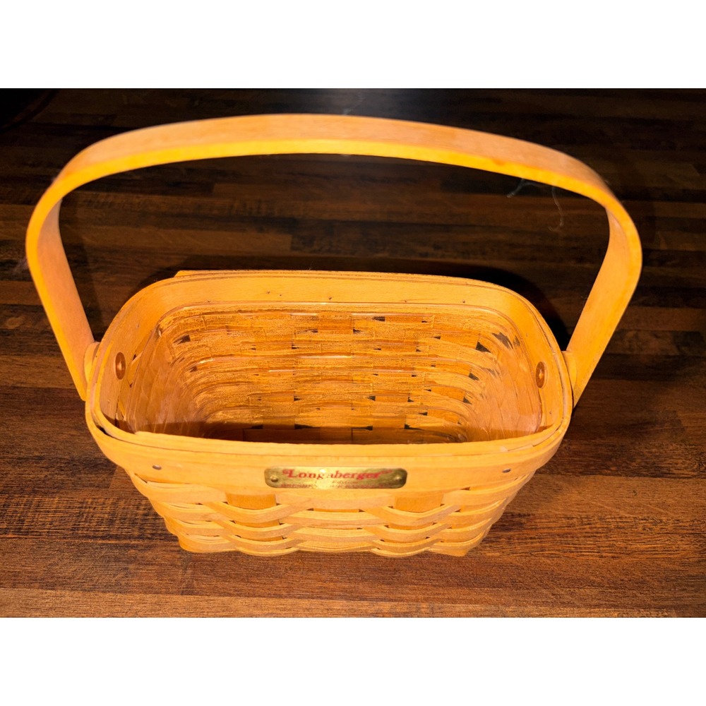 Longaberger 1998 Edition Dresden Tour Basket II Handwoven Wood with Liner Signed